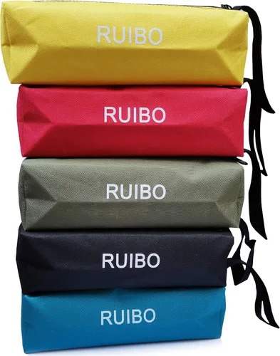 Vista 7 de Ruibo Pequeñas bolsas de lona con cremallera/bolsa multiusos para herramientas, organizador de almacenamiento con lazo para colgar destornilladores