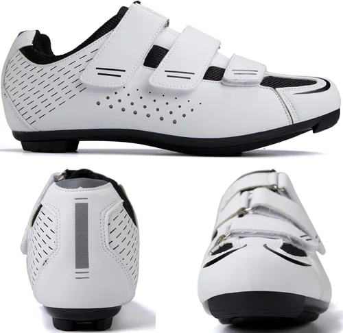 Vista 2 de ULTIANT Zapatos de ciclismo para hombre y mujer, compatibles con Peloton, zapatos de ciclismo de carretera preinstalados, aspecto Delta Cleats