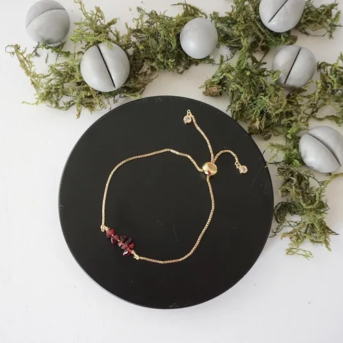 Vista 29 de Designs by Nature Gems Pulsera de piedra natal de cristal hecha a mano, pulsera de bolo de cadena deslizante ajustable, chapado en oro