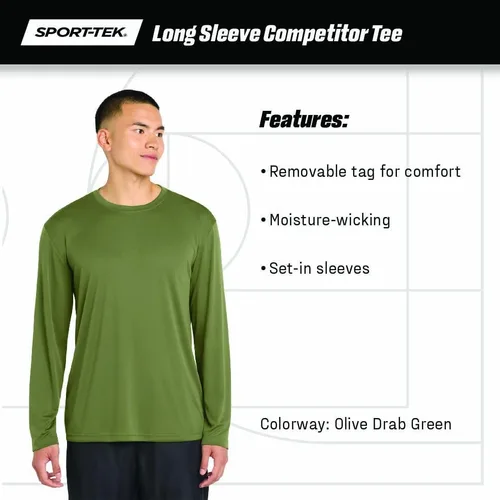 Vista 5 de SPORT-TEK Camiseta de manga larga PosiCharge Competitor