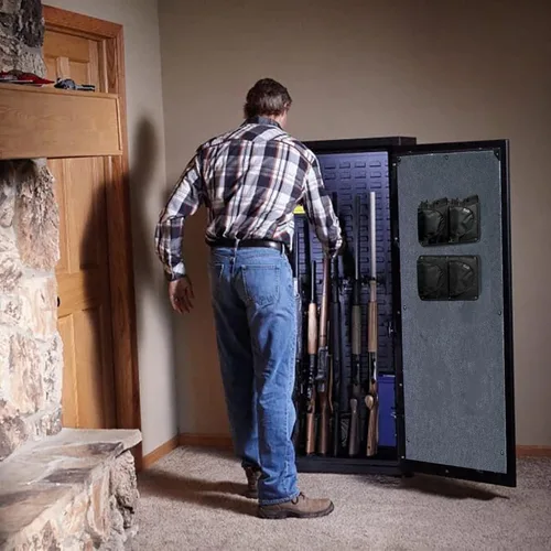 Vista 6 de Funda para pistola con portacargador para organizador de caja fuerte de armas, funda reforzada para pistola y portacargadores combinados