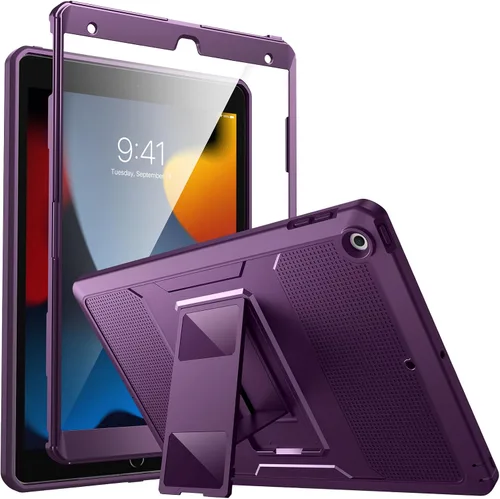 Vista 18 de MoKo Funda para iPad de 10.2 Pulgadas iPad 9ª Generación 2021/ iPad 8ª Generación 2020/ iPad 7ª Generación 2019, [Servicio Pesado] A Prueba