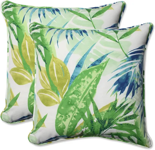 Vista 70 de Pillow Perfect Almohadas lumbares Delray azul marino para exteriores/interiores, 11.5 x 18.5 pulgadas, paquete de 2