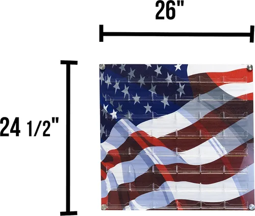 Vista 4 de Source One - Tarjetero de pared (48 bolsillos, bandera americana)