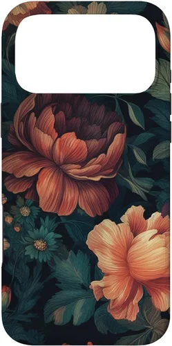 Vista 22 de Vintage Dark Flower Pattern Moody Floral Case for iPhone 17
