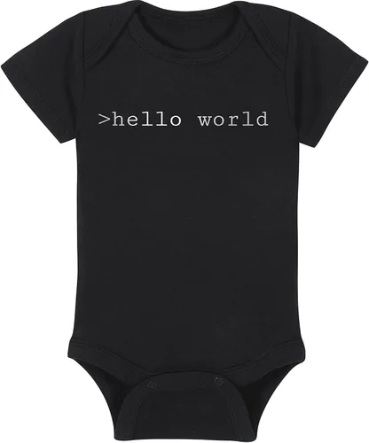 Vista 19 de >hello world - Techie Baby Onesie - Sombrero - Manta - Combinaciones de paquete de babero