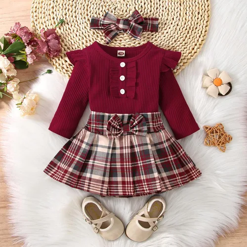 Vista 2 de Conjunto de 2 piezas de Navidad para bebé y niña pequeña para otoño e invierno