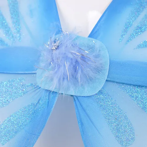 Vista 6 de renvena Conjunto de alas de princesa de ángel de hadas o alas de mariposa para niñas, disfraz de Halloween, fiesta de cumpleaños