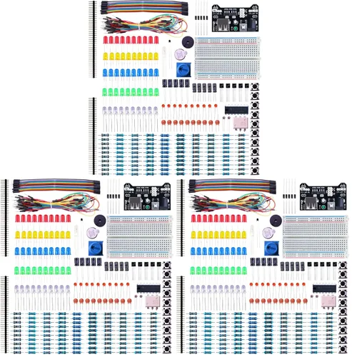 Vista 7 de ELEGOO Paquete de kit electrónico divertido con tabla de pan, 235 artículos