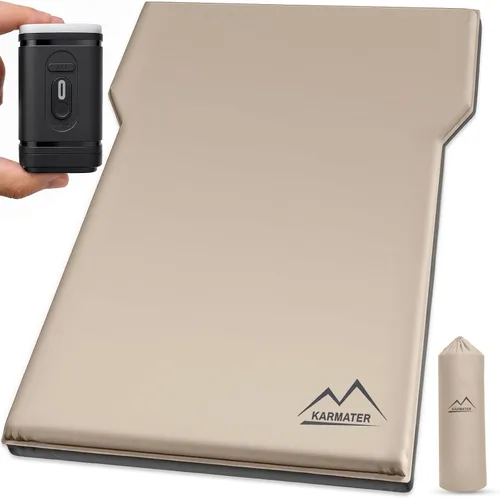 Vista 7 de Colchoneta de aire para SUV, cama de coche para acampar, colchón de camping inflable con bomba de aire, colchón de camping de espuma viscoelástica