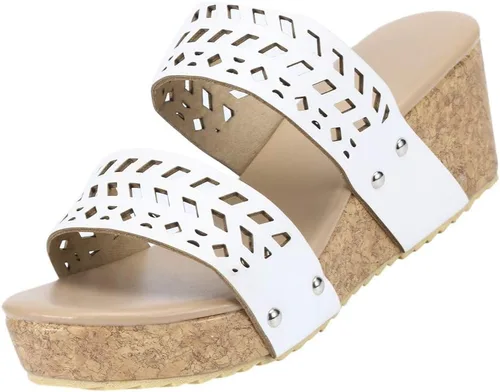 Vista 4 de Alpargatas sandalias planas para mujer plana, sandalias de plataforma casuales para el verano con tacones medianos, sandalias abiertas