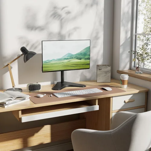 Vista 4 de Mount-It! Soporte de monitor para escritorio, soporte de monitor individual independiente para pantallas de 21.5 a 32 pulgadas, soporte VESA
