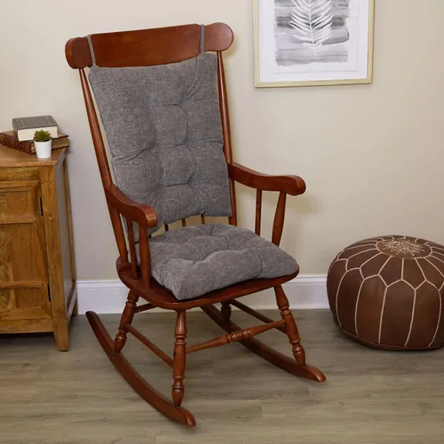 Vista 23 de Klear Vu The Gripper - Juego de cojines antideslizantes para silla mecedora con acolchado grueso, incluye almohadilla de asiento y almohada