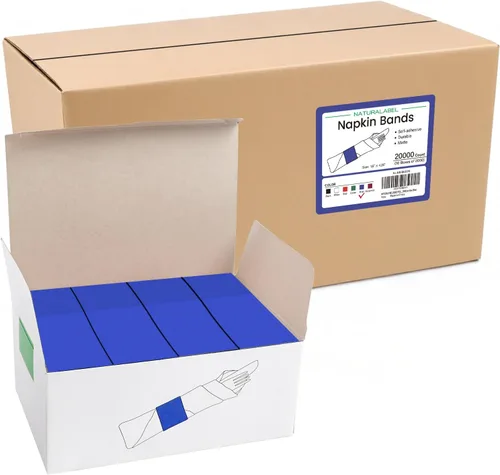 Vista 14 de Servilletero estándar NATURALABEL, anillos de servilleta de papel autoadhesivos 2000 unidades (negro)