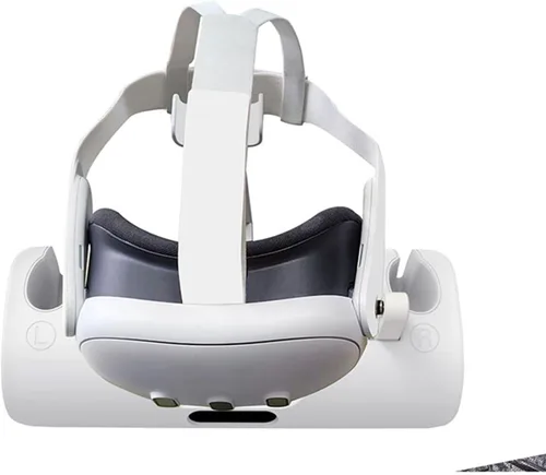 Vista 9 de Base de carga para accesorios Oculus Quest 3, estación base de carga con luz indicadora para auriculares y controladores Meta Quest 3 VR