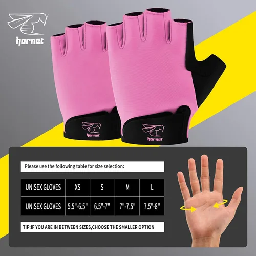 Vista 3 de Hornet Watersports Guantes de remo de color rosa claro para mujer, ideales para remo en interiores, esculpido, kayak, SUP, canoa, barco de dragón