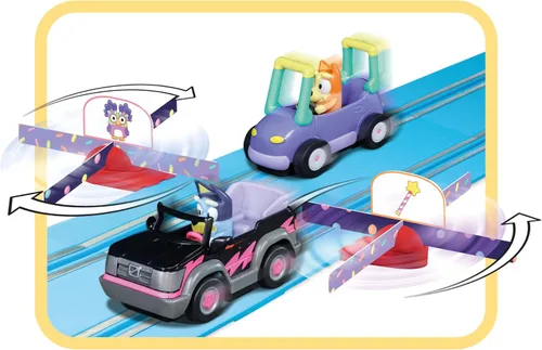 Vista 3 de Carrera Primer juego de pista de carreras Bluey Toy Slot Car - Bluey