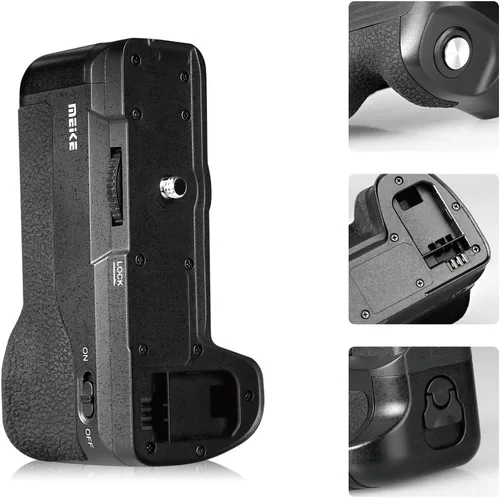Vista 5 de Meike MK-A6500 Pro - Empuñadura de batería con mando a distancia para cámara Sony A6500 Control remoto incorporado, control de hasta 328.1 ft