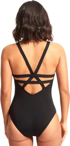 Vista 2 de Seafolly Traje de baño activo de una pieza con escote en V profundo para mujer