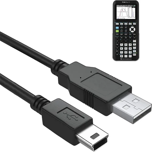 Vista 7 de TI-84 Plus CE Cable de sincronización de repuesto para calculadoras de Texas Instruments, TI-84 Plus, TI-84 Plus C Silver Edition, TI 89 Titanium