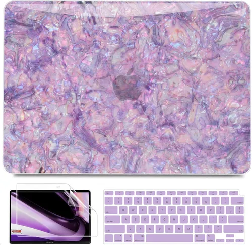 Vista 12 de B BELK Funda compatible con MacBook Air de 13 pulgadas M1 2022 2021 2020 2019 2018 A2337 A2179 A1932, carcasa rígida de plástico+cubierta