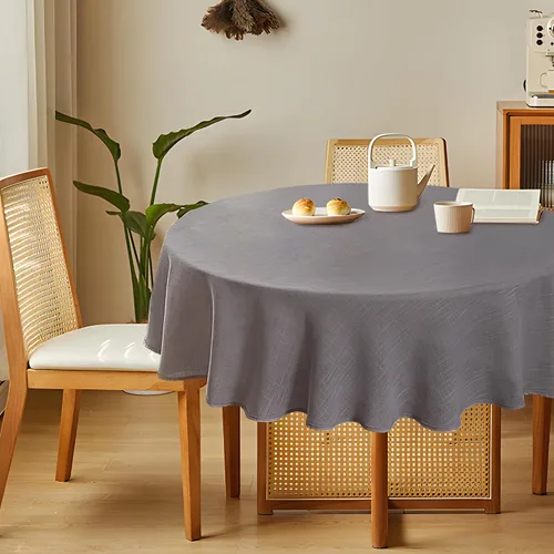 Vista 16 de Mantel rectangular de lino natural, mantel ligero con textura de otoño de 52 x 70 pulgadas, resistente al agua, resistente a las manchas, mantel