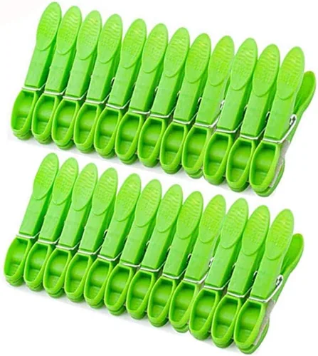Vista 14 de Clips de plástico resistentes antideslizantes para secar la ropa, pinzas resistentes para viajes, paquete de 24