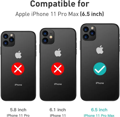 Vista 2 de AICase, compatible con iPhone 12/12 Pro/12 Pro Max/11 Pro/11 Pro Max iPhone 11 Pro Max (negro)