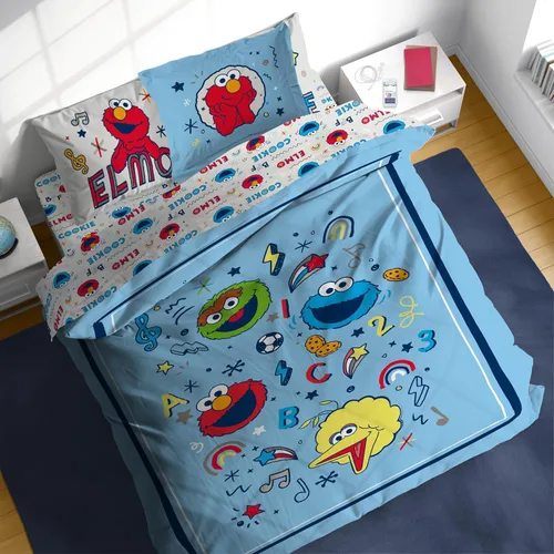Vista 12 de Juego de edredón para niños Sunny Side Up incluye sábanas y fundas de almohada - Juego de cama suave y acogedor para una decoración elegante