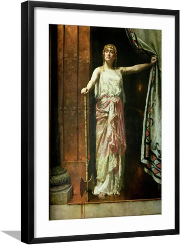 Vista 8 de ART.COM Impresiones artísticas enmarcadas para pared, Clytemnestra, 1882 por John Collier, decoración de cultura mundial, 12 x 18 pulgadas, marco