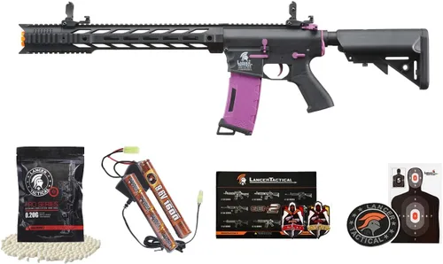 Vista 14 de Lancer Tactical Gen 2 Pistola de perdigones resistente M4 SPR Interceptor, eléctrica, polímero, completa, semiautomática, 1000 rondas, bolsa de 0.01