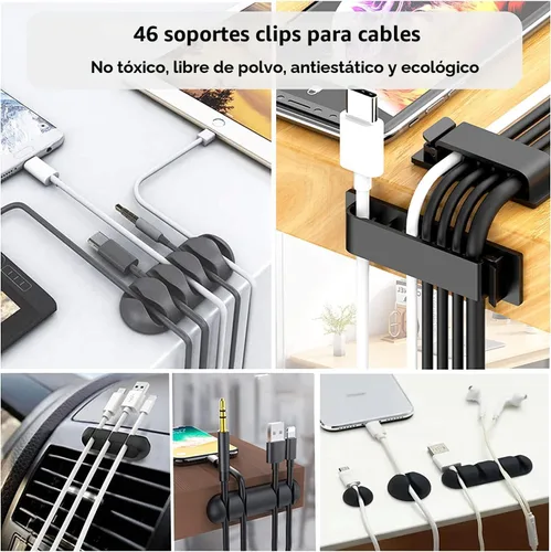 Vista 2 de Kit organizador de cables 4 fundas de cables divididas 192PCS Gestión de cables