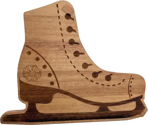 Vista 25 de Creative Gifts International Après - Tabla de madera de esquí Tabla de servir de 10 x 15 pulgadas Plato de madera para cortar y servir Caja