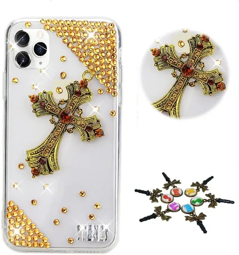 Vista 8 de Sparkle Case Compatible con Samsung Galaxy Z Flip 2 5G - Elegante - Funda 3D hecha a mano con corona brillante y labios sexy para niñas de tacón