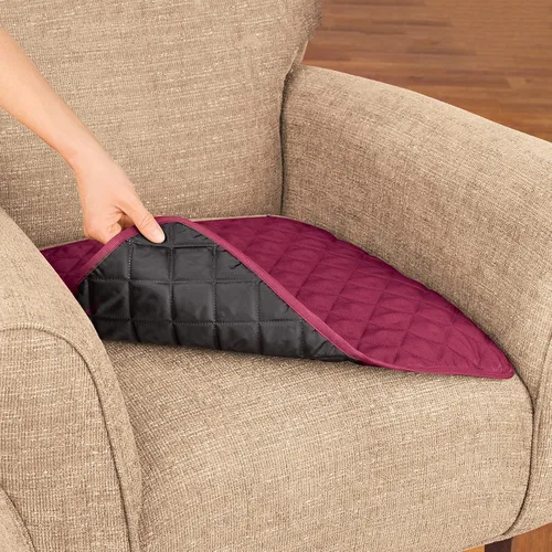 Vista 3 de Collections Etc Protector de asiento acolchado impermeable, juego de 2, lavable a máquina, uso para asientos en interiores o exteriores
