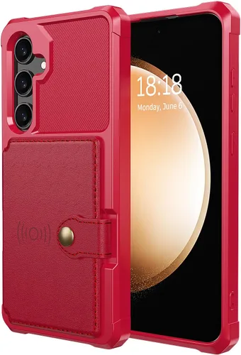Vista 46 de Funda para Samsung Galaxy S21 Ultra con tarjetero, compatible con soporte magnético para automóvil, resistente a los golpes, resistente, suave, TPU