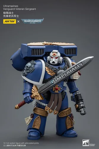 Vista 13 de Warhammer 40K: Ultramarines Vanguard Veteran Sergeant Figura de acción a escala 1:18