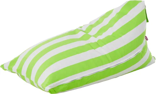 Vista 3 de Posh Creations - Sillón puff para niños y adolescentes - Silla Twist Mediana Tamaño 100L Lienzo Rayas Rosa y Blanco