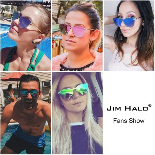 Vista 4 de Rimless Wayfarer Anteojos de sol en una sola pieza lente espejo reflectante, anteojos para hombres mujeres