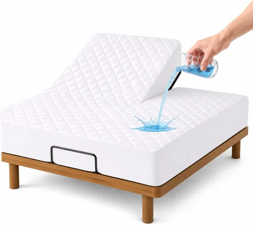 Vista 16 de GRT Cubrecolchón tipo almohada Individual, de rayón con cubierta de bambú, acolchado con relleno alternativo de plumón 3D de 900gsm, colchón