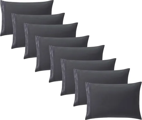 Vista 12 de Clara Clark Fundas de almohada de tamaño estándar – Funda de almohada ultra suave, fundas de almohada de microfibra ligera tamaño Queen – Juego de 2