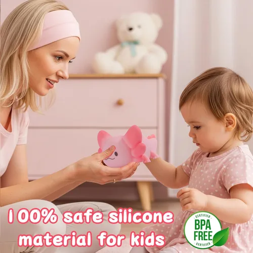 Vista 7 de ZKLiLi Axolotl Luz Nocturna para Niños, Lámpara Suave y Adorable Regulable, Regalos de Luz Nocturna para Niños para Bebé con Temporizador y 16