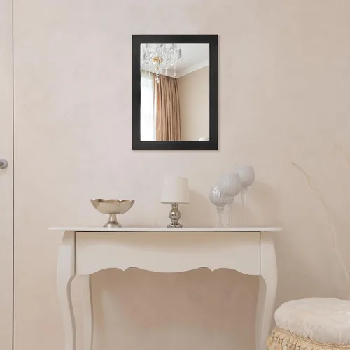 Vista 4 de BOMINICA Espejo de Pared Rectangular Enmarcado Decorativo 12" x 16" para Baño, Sala de Estar, Tocador, Negro