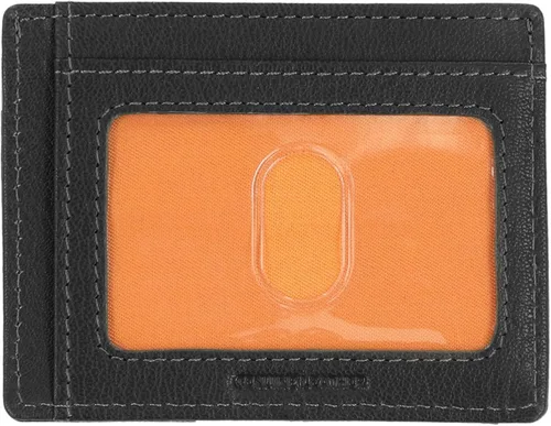Vista 2 de Timberland Men's Slim Leather Front Pocket Credit Card Holder Wallet