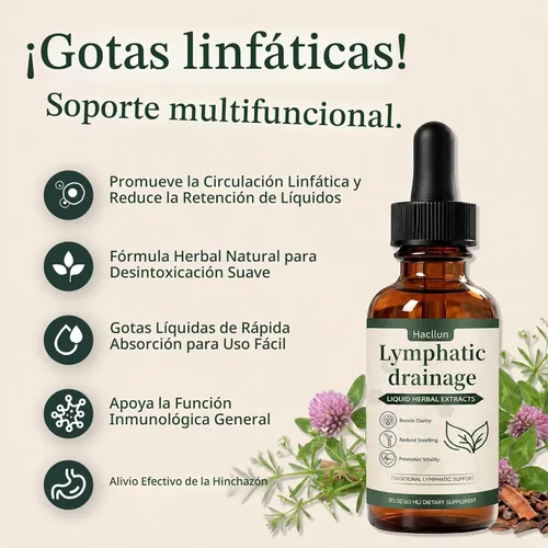 Vista 4 de Drenaje linfático: gotas de drenaje linfático, limpieza y alivio de la hinchazón que apoya la salud linfática (2 onzas líquidas)