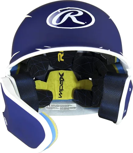 Vista 2 de Rawlings Casco de bateo de béisbol MACH Adjust, protector facial ajustable, dos tonos mate, tamaños JR y SR, varios