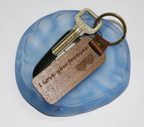 Vista 4 de AixyZzz Llavero de madera grabado, llavero de madera, llavero para familia, amante, amigos, aniversario, regalo de cumpleaños
