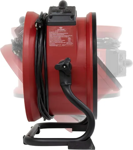 Vista 3 de XPOWER Ventilador axial profesional X-39AR con motor sellado (1/4 HP) para restauración de daños por agua y potente circulación de aire enfocado
