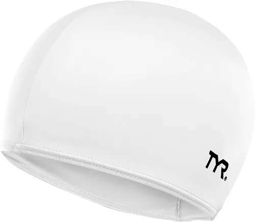 Vista 9 de TYR Adult Lycra Fiber Swim Cap - Lightweight Warm Water Recreational Cap