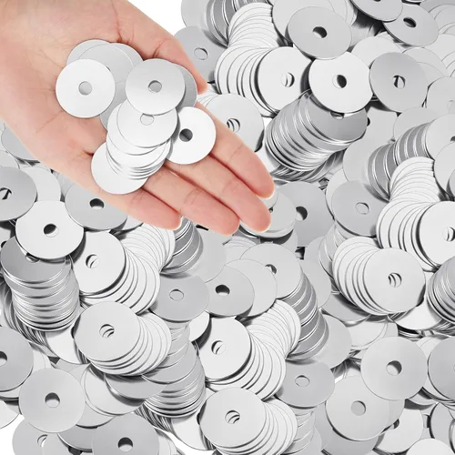 Vista 13 de Yaocom 200 Pieces 1/4" x 1-1/4" Zinc Fender Washers Thickness 1mm Fender Washers for Wood and Wet Environment